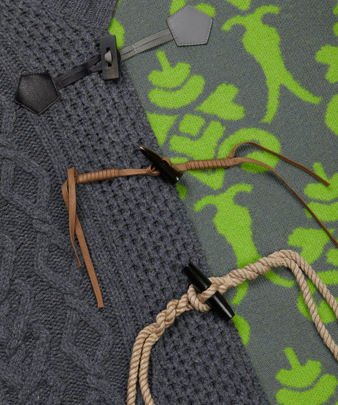 Patchwork Toggle Sweater